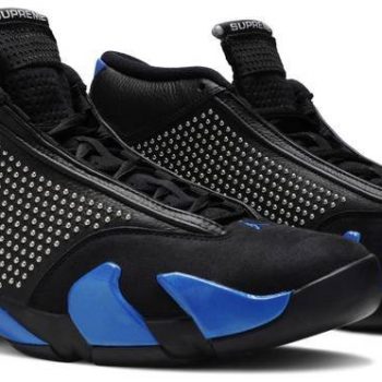 Supreme x Air Jordan 14 Retro 'Black Varsity Royal' BV7630-004