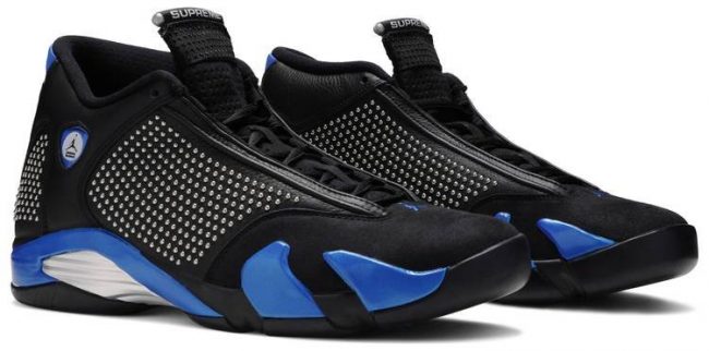 Supreme x Air Jordan 14 Retro 'Black Varsity Royal' BV7630-004