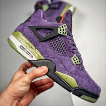 Air Jordan 4 Canyon Purple,Black-Alligator-Saftey Orange AQ9129-500