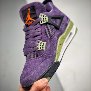 Air Jordan 4 Canyon Purple,Black-Alligator-Saftey Orange AQ9129-500