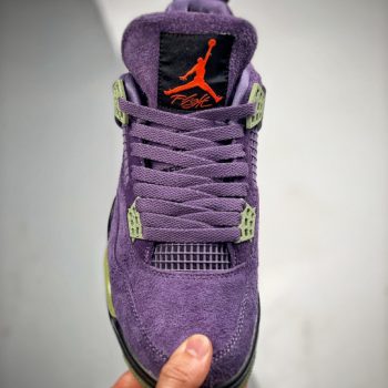 Air Jordan 4 Canyon Purple,Black-Alligator-Saftey Orange AQ9129-500