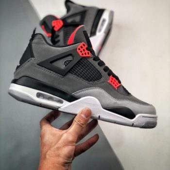 Air Jordan 4 " Infrared" Dark Grey,Infrared 23-Black-Cement Grey