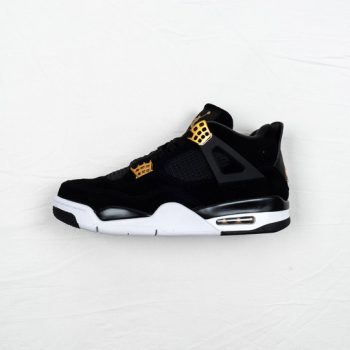 Air Jordan 4 " Royalty" Black,Metallic Gold-White