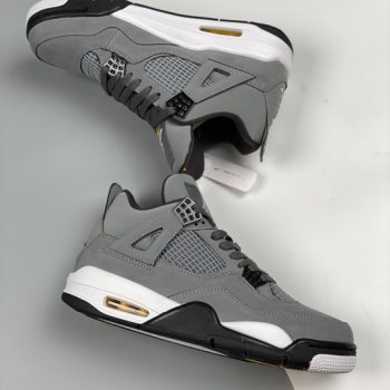 Air Jordan 4 Retro Cool Grey,Chrome-Dark Charcoal-Varsity Maize