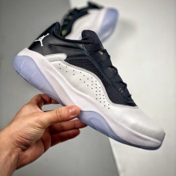 Air Jordan 11 CMFT Low White,Black-Ghost Green-Metallic Silver