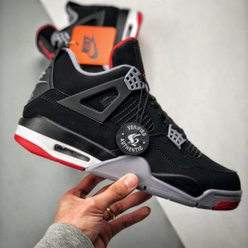 Air Jordan 4 " Bred 2019u2033 Black,Cement Grey-Summit White-Fire Red