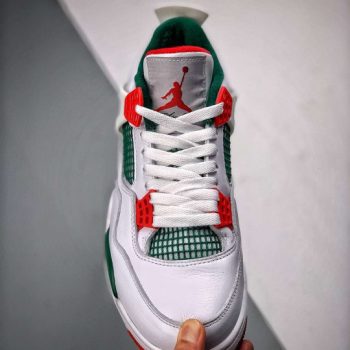 Air Jordan 4 Retro " Do The Right Thing" White,Gorge Green-Varsity Red