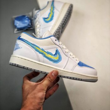 Air Jordan 1 Low " Born To Fly" Sail,University Blue