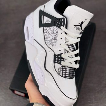 Air Jordan 4 " DIY" White,Black-Volt DC4101-100