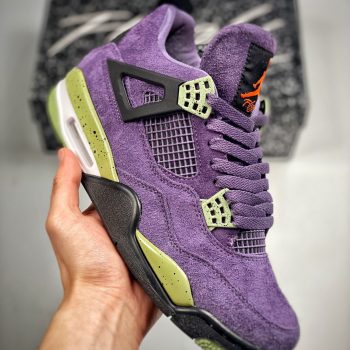 Air Jordan 4 Canyon Purple,Black-Alligator-Saftey Orange AQ9129-500