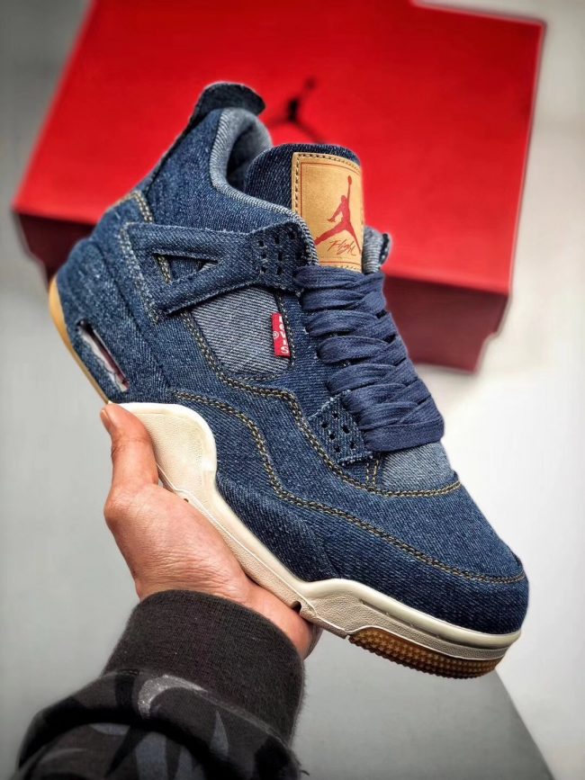 Air Jordan 4 Denim,Denim-Sail-Game Red