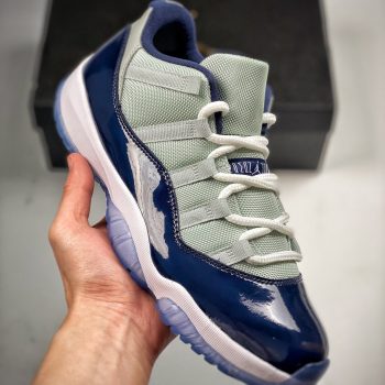 Air Jordan 11 Low " Georgetown" Grey Mist,White-Midnight Navy