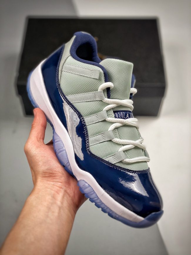 Air Jordan 11 Low " Georgetown" Grey Mist,White-Midnight Navy