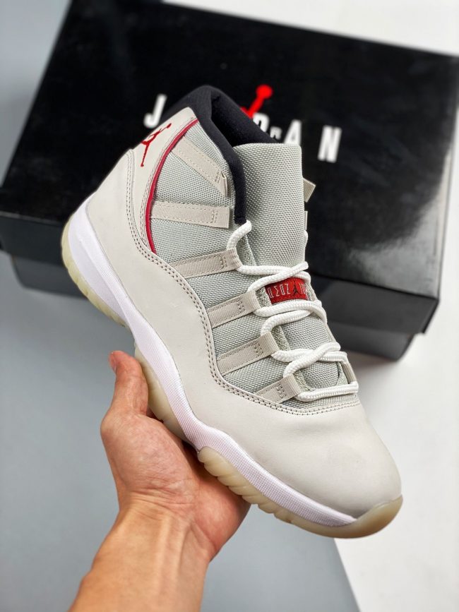 Air Jordan 11 Platinum Tint,Sail-University Red