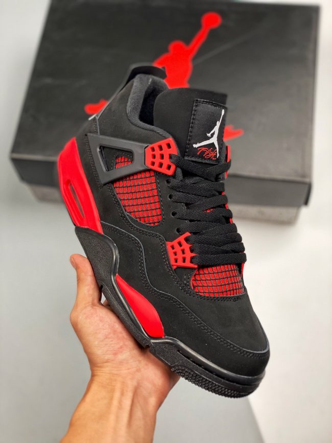 Air Jordan 4 " Red Thunder" Black,White-Red CT8527-016