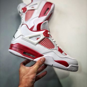 Air Jordan 4 " Alternate " 89u2033 White,Black-Gym Red