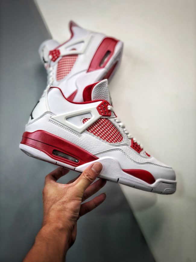 Air Jordan 4 " Alternate " 89u2033 White,Black-Gym Red