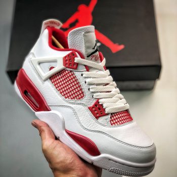 Air Jordan 4 " Alternate " 89u2033 White,Black-Gym Red