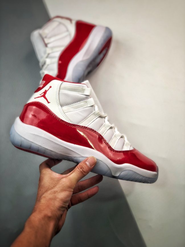 Air Jordan 11 Cherry White,Varsity Red-Black CT8012-116