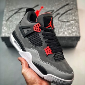 Air Jordan 4 " Infrared" Dark Grey,Infrared 23-Black-Cement Grey