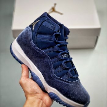 Air Jordan 11 Velvet Midnight Navy,Metallic Silver-White AR0715-441