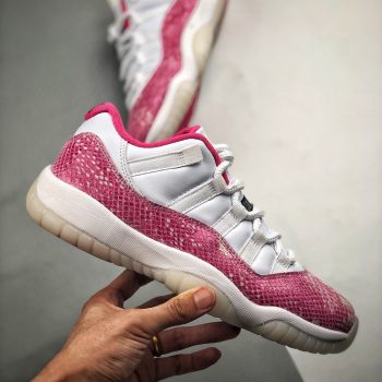 Air Jordan 11 Low WMNS " Pink Snakeskin" White,Watermelon-Black