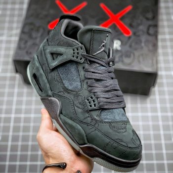 KAWS x Air Jordan 4 Black,Black-Clear Glow