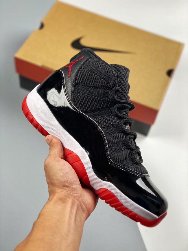 Air Jordan 11 "Bred 2019" Black,White-Varsity Red 378037-061