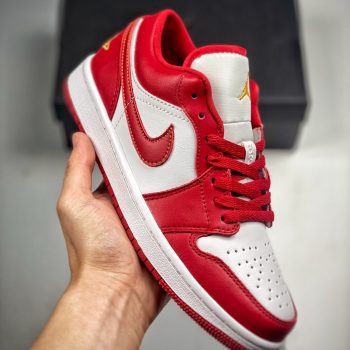 Air Jordan 1 Low " Cardinal" Red White 553558-607