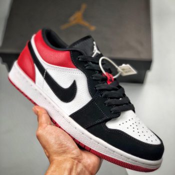 Air Jordan 1 Low "Black Toe" Black Red 553558-116