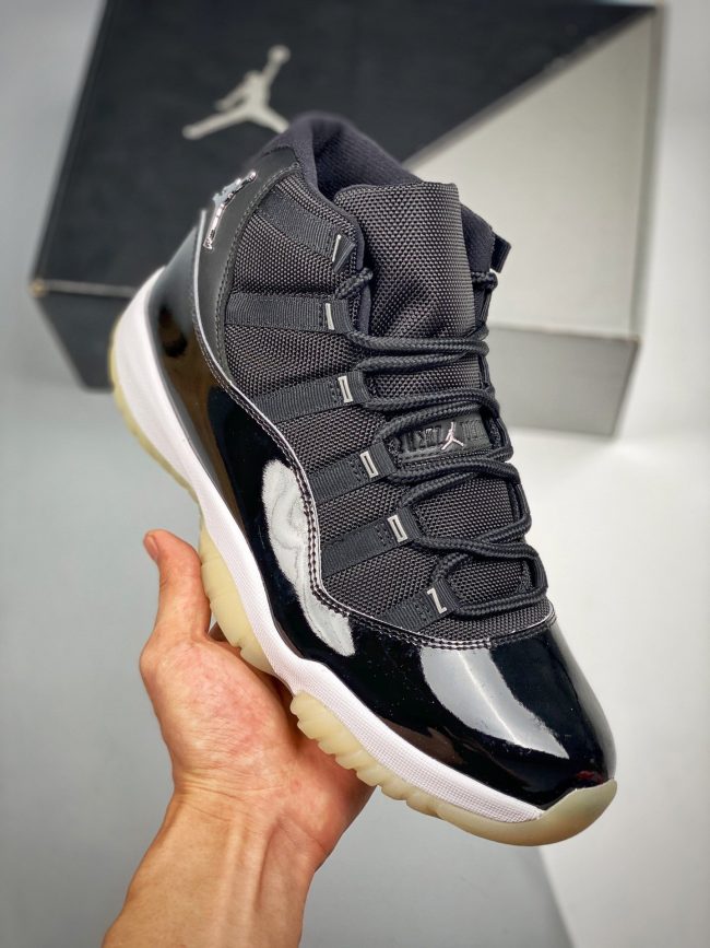 Air Jordan 11 " Jubilee 25th Anniversary" Black,Clear-White-Metallic Silver