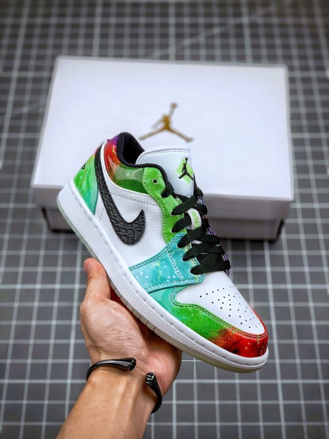 Air Jordan 1 Low " Galaxy" White Multi