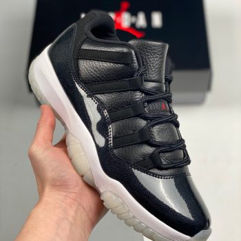 Air Jordan 11 Low "72-10" Black,Gym Red,White,Sail