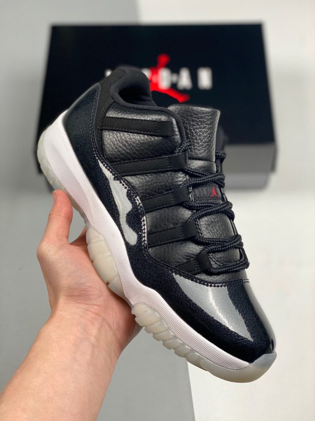 Air Jordan 11 Low "72-10" Black,Gym Red,White,Sail