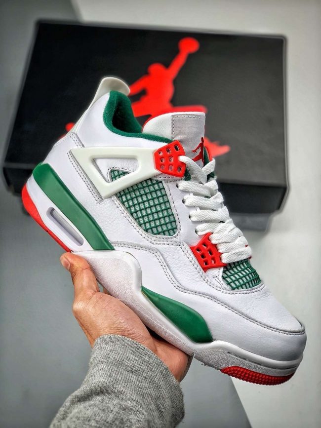 Air Jordan 4 Retro " Do The Right Thing" White,Gorge Green-Varsity Red