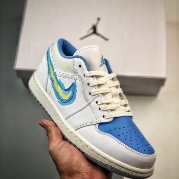 Air Jordan 1 Low " Born To Fly" Sail,University Blue