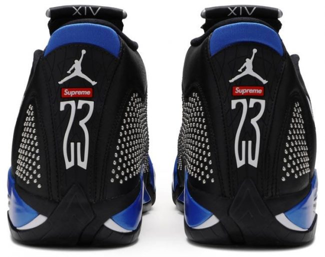 Supreme x Air Jordan 14 Retro 'Black Varsity Royal' BV7630-004