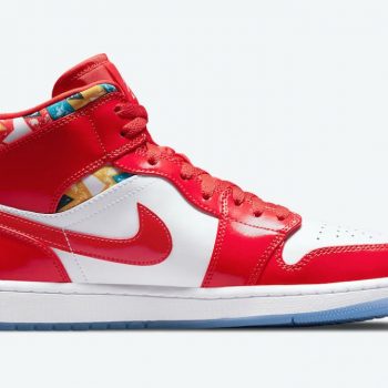 Air Jordan 1 Mid Gets Swathed in Geometric Prints DC7294-600