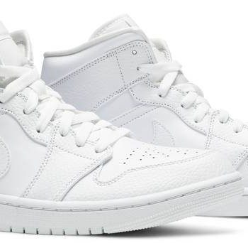 Air Jordan 1 Mid 'Triple White' 554724-130