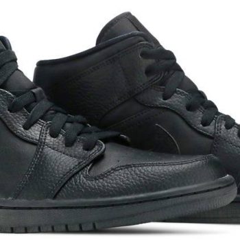 Air Jordan 1 Mid 'Triple Black' 554724-091