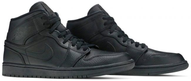 Air Jordan 1 Mid 'Triple Black' 554724-091