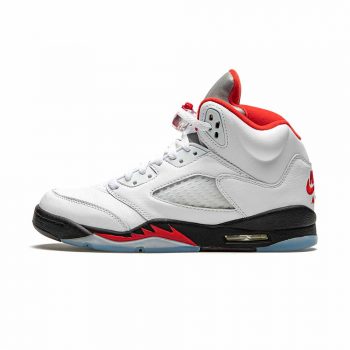 Youth Air Jordan 5 Retro GS "Fire Red Silver Tongue"