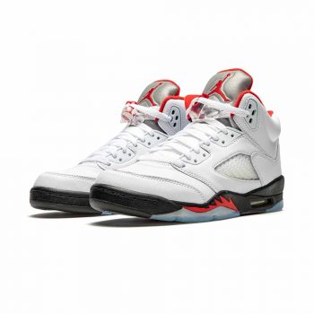 Youth Air Jordan 5 Retro GS "Fire Red Silver Tongue"