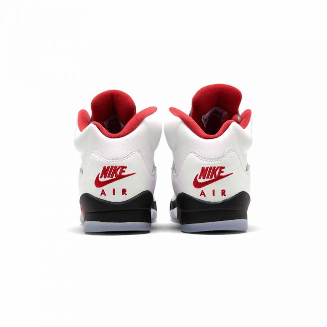 Youth Air Jordan 5 Retro GS "Fire Red Silver Tongue"