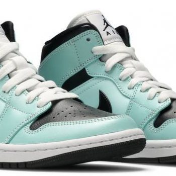 Wmns Air Jordan 1 Mid 'Aqua Black' BQ6472-300