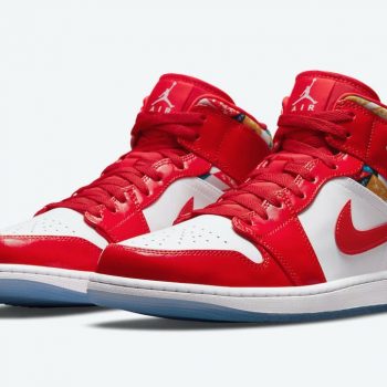 Air Jordan 1 Mid Gets Swathed in Geometric Prints DC7294-600