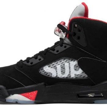 Supreme x Air Jordan 5 Retro 'Black' 824371-001