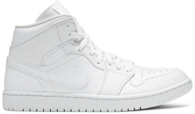 Air Jordan 1 Mid 'Triple White' 554724-130