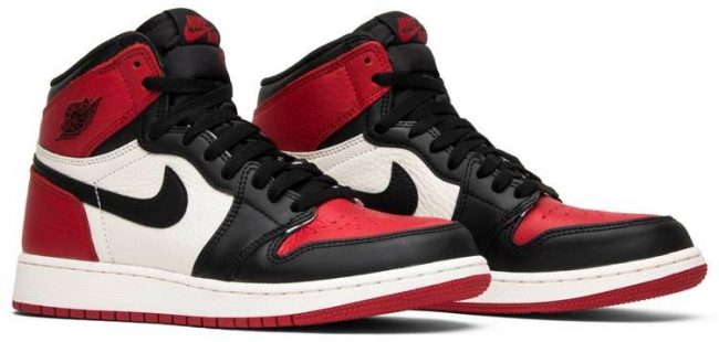 Air Jordan 1 Retro High OG BG 'Bred Toe' 575441-610