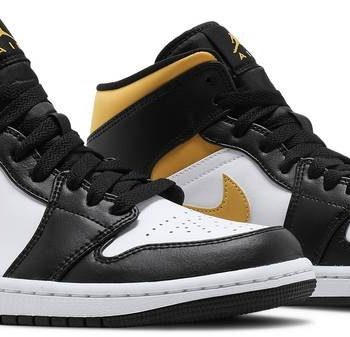 Air Jordan 1 Mid 'Black University Gold' 554724-177